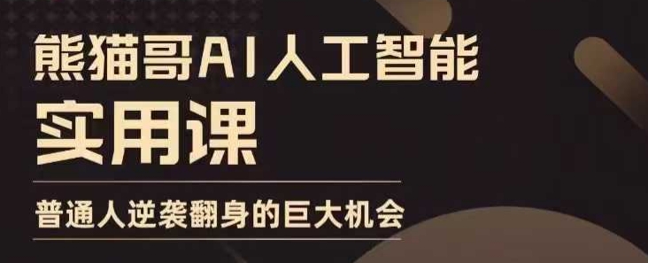 AI人工智能实用课，实在实用实战，普通人逆袭翻身的巨大机会 - 冒泡网赚