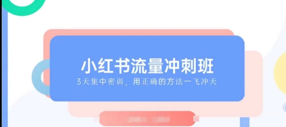 小红书流量冲刺班2025，最懂小红书的女人，快速教你2025年入局小红书 - 冒泡网赚