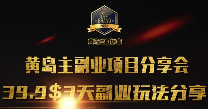 黄岛主副业分享会1期：3天3个副业玩法，速度上车 - 冒泡网赚