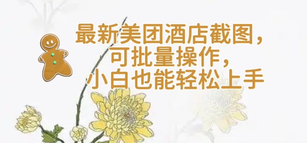 【轻云】最新美团酒店截图，可批量操作，小白也能轻松上手 - 冒泡网赚