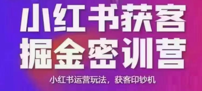 小红书获客掘金线下课，录音+ppt照片，小红书运营玩法，获客印钞机 - 冒泡网赚