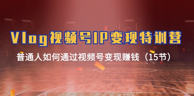 Vlog视频号IP变现特训营，普通人如何通过视频号变现赚钱 - 福缘创业网