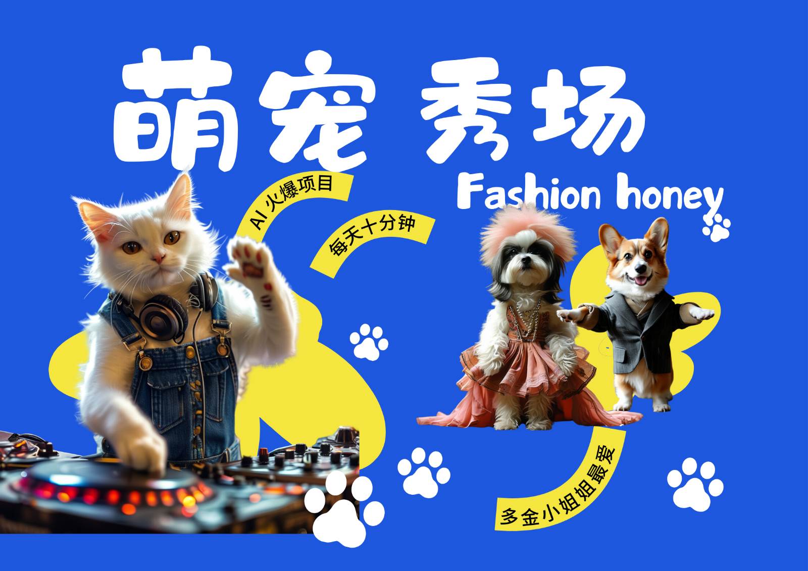 酷飒动物跳舞走秀  时尚喵FASHION汪 多金小姐姐最爱的 轻松月入破W - 福缘创业网