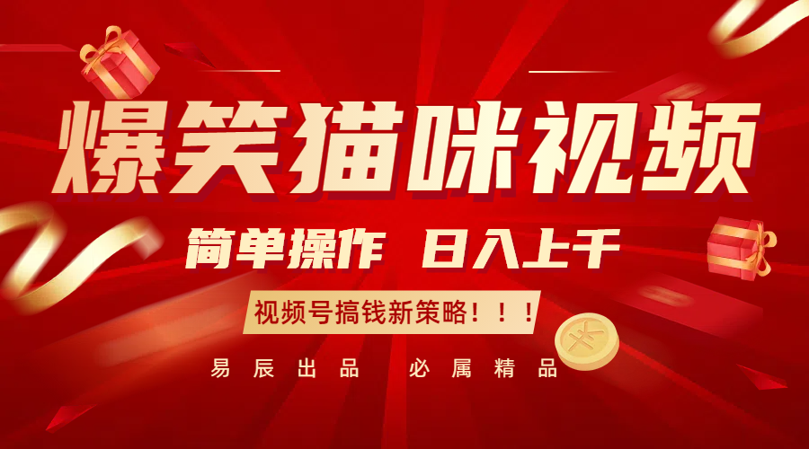 爆笑猫咪视频：简单操作，日入过千，视频号搞钱新策略！ - 福缘创业网