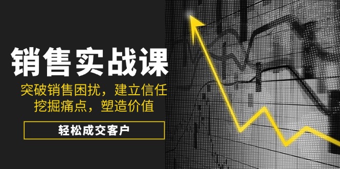 销售实战课，突破销售困扰，建立信任，挖掘痛点，塑造价值，轻松成交客户 - 中创网