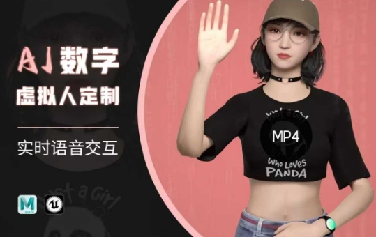Ai数字人虚拟(智能体)实时语音交互特训营，​自行定制超写实角色AI数字人交互技术 - 冒泡网赚
