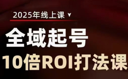 2025全域起号10倍ROI打法课，助你提升直播间的投资回报率 - 冒泡网赚
