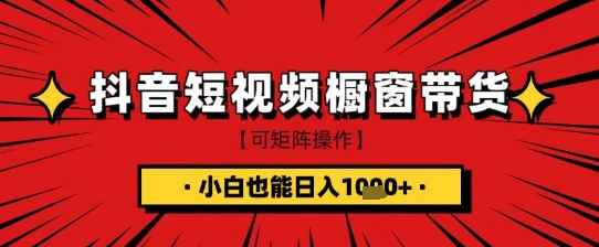 抖音短视频食品橱窗带货，小白轻松上手日入1k+ - 冒泡网赚