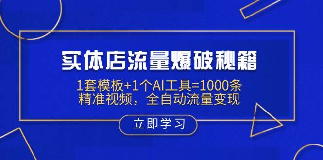 实体店流量爆破秘籍：1套模板+1个AI工具=1000条精准视频，全自动流量变现 - 福缘创业网