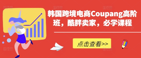 韩国跨境电商Coupang高阶班，酷胖卖家，必学课程 - 冒泡网赚