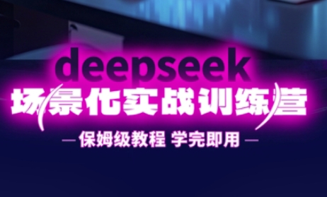 DeepSeek场景化实战训练营，保姆级教程，学完即用，手把手教你用DeepSeek提升效率 - 冒泡网赚