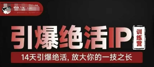 引爆绝活IP训练营，14天引爆绝活，放大你的一技之长 - 冒泡网赚