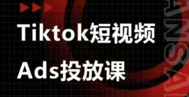 Ads视频投放课，tiktok短视频广告投放课 - 冒泡网赚