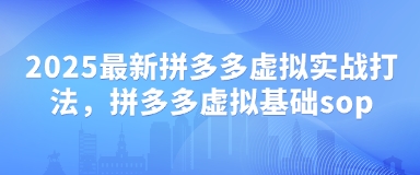 2025最新拼多多虚拟实战打法，拼多多虚拟基础sop - 冒泡网赚