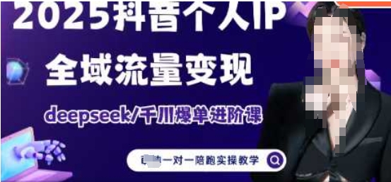2025个人IP短视频带货(进阶版)全域流量变现，deepseek千川爆单进阶课 - 冒泡网赚