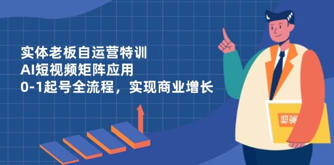 实体老板自运营特训，AI短视频矩阵应用，0-1起号全流程，实现商业增长 - 福缘创业网