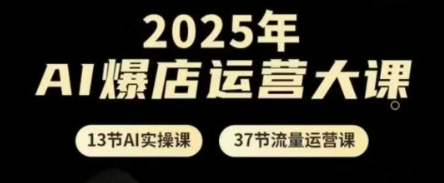 2025年AI爆店运营大课，13节AI实操课+37节流量运营课 - 冒泡网赚
