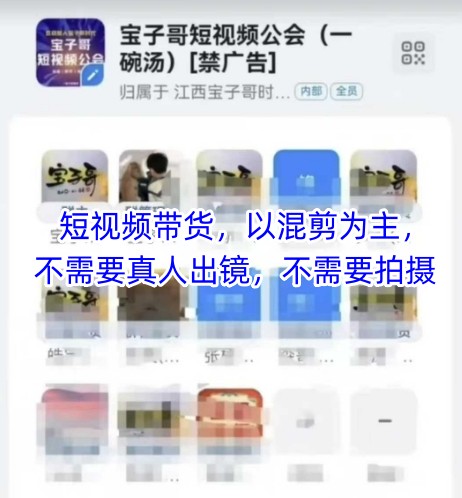宝子哥头部团队短视频带货，以混剪为主，不需要真人出镜，不需要拍摄 - 冒泡网赚