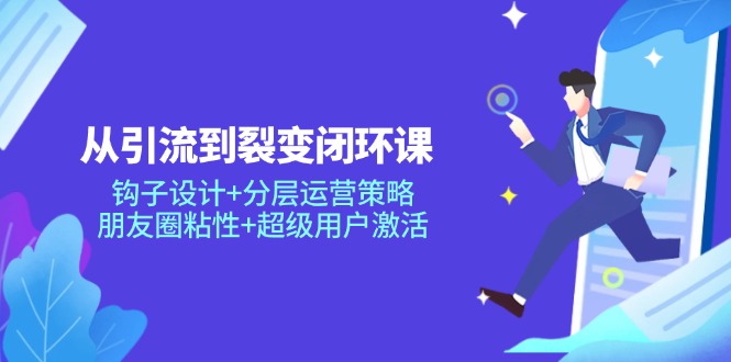 从引流到裂变闭环课：钩子设计+分层运营策略，朋友圈粘性+超级用户激活 - 中创网