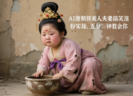 AI唐朝胖美人夫妻搞笑涨粉实操，五分钟教会你 - 冒泡网赚