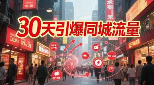 30天引爆同城流量：团购篇 认知篇 流量篇 来客篇 达人篇 老板人设IP篇 投流篇 - 冒泡网赚