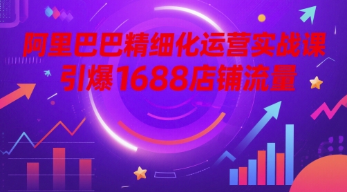阿里巴巴精细化运营实战课，引爆1688店铺流量 - 冒泡网赚