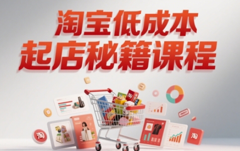 淘宝低成本起店系统课，助你快速起店，实现弯道超车 - 冒泡网赚