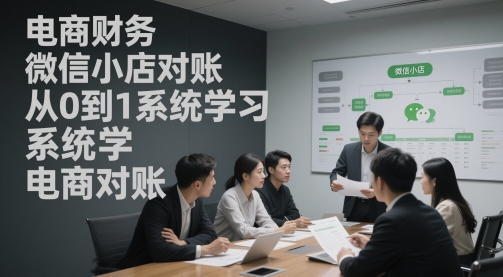电商财务微信小店对账，从0到1系统学习电商对账 - 冒泡网赚