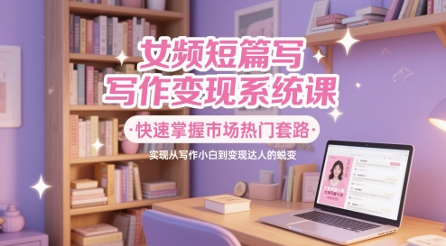 女频短篇写作变现系统课，快速掌握市场热门套路，实现从写作小白到变现达人的蜕变 - 冒泡网赚