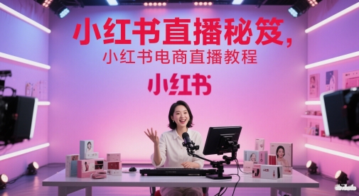 小红书直播秘笈,小红书电商直播教程-紫橙网创项目网