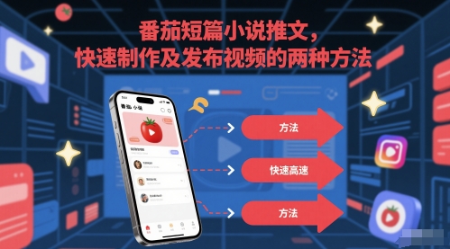 番茄短篇小说推文，快速制作及发布视频的两种方法 - 冒泡网赚