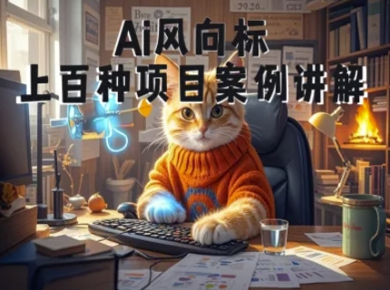 Ai风向标-附100种项目案例玩法-0基础小白到大神ai视频商业应用教学 - 冒泡网赚
