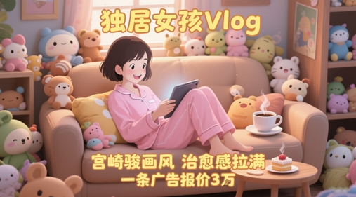 单个账号涨粉71W！用AI制作独居女孩Vlog，宫崎骏画风，治愈感拉满，一条广告报价3W - 冒泡网赚