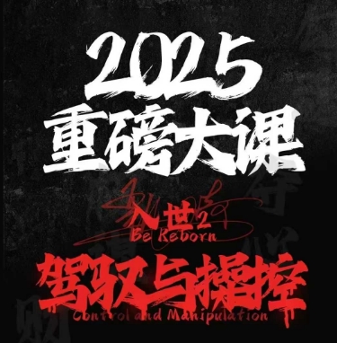 2025重磅大课，入世2，驾驭与控制 - 冒泡网赚