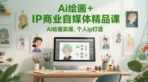 Ai绘画+IP商业自媒体精品课，Ai绘画实操，个人ip打造 - 冒泡网赚