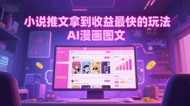 小说推文拿到收益最快的玩法，AI漫画图文 - 冒泡网赚