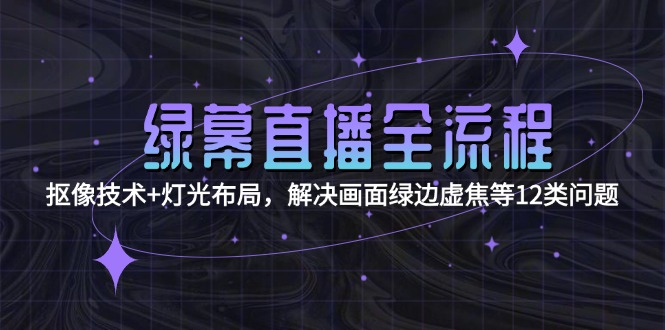 绿幕直播全流程：抠像技术+灯光布局，解决画面绿边虚焦等12类问题 - 中创网
