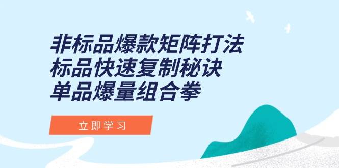非标品爆款矩阵打法，标品快速复制秘诀，单品爆量组合拳 - 福缘创业网