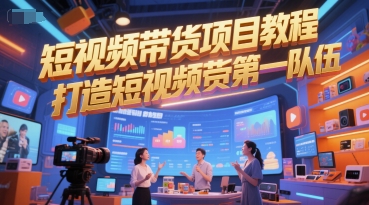 短视频带货项目教程，打造短视频带货第一队伍 - 冒泡网赚
