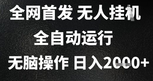 2025首发无人挂G项目，日入2k+，全自动运行，无脑操作，长期稳定 小白可玩 - 冒泡网赚
