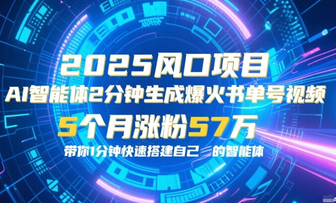 AI智能体2分钟一键生成爆火书单号原创视频，5个月涨粉57w，带你零代码1分钟搭建智能体 - 冒泡网赚