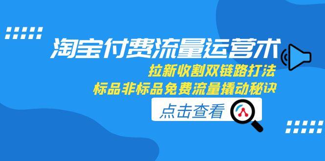 淘宝付费流量运营术，拉新收割双链路打法，标品非标品免费流量撬动秘诀 - 中创网
