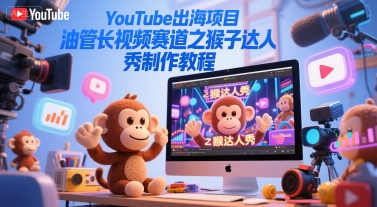 YouTube出海项目，油管长视频赛道之猴子达人秀制作教程 - 冒泡网赚