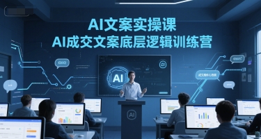 AI文案实操课，AI成交文案底层逻辑训练营 - 冒泡网赚