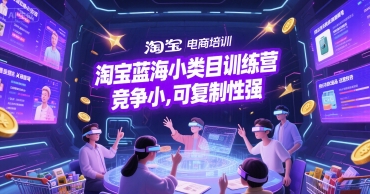 淘宝蓝海小类目训练营， 竞争小，可复制性强 - 冒泡网赚