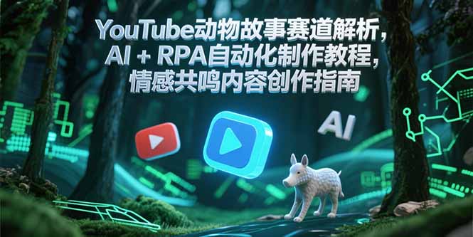 YouTube动物故事赛道解析，AI+RPA自动化制作教程，情感共鸣内容创作指南 - 中创网