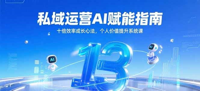 私域运营AI赋能指南，十倍效率成长心法，个人价值提升系统课-紫橙网创项目网