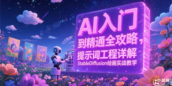 AI入门到精通全攻略，提示词工程详解，StableDiffusion绘画实战教学 - 中创网
