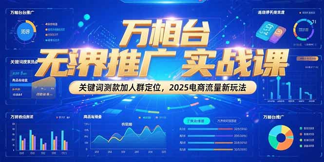 万相台无界推广实战课，关键词测款加人群定位，2025电商流量新玩法 - 中创网