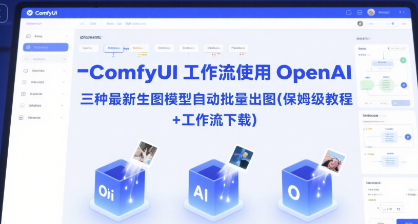 ComfyUI 工作流使用 OpenAI 三种最新生图模型自动批量出图(保姆级教程+工作流下载) - 冒泡网赚